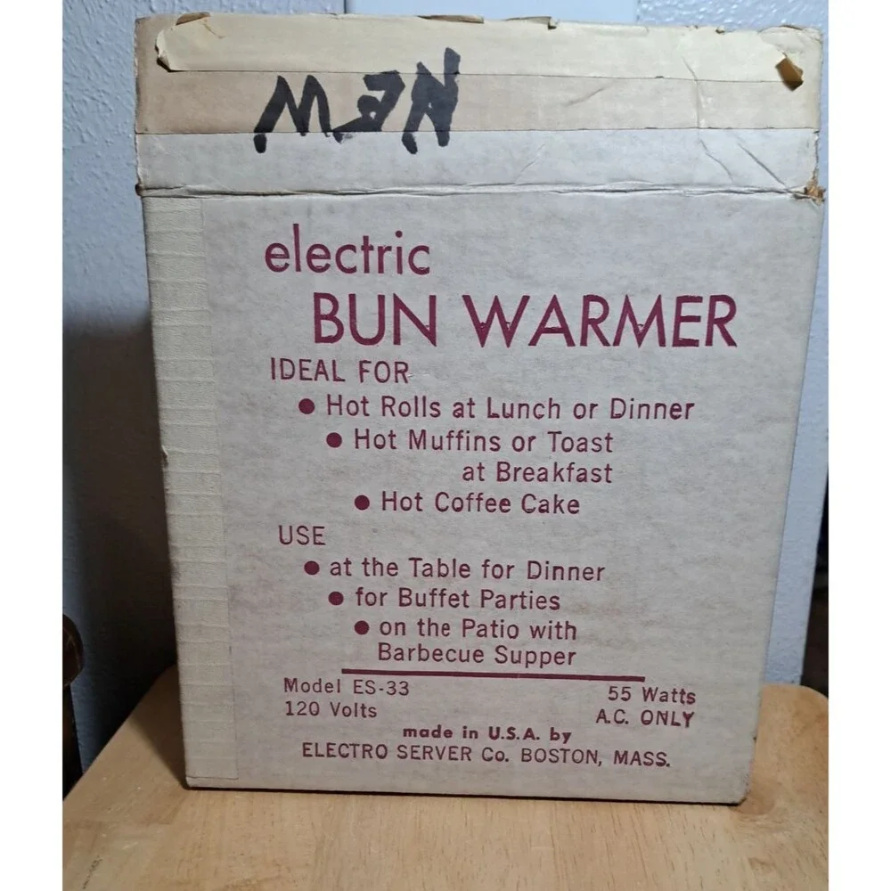 OPEN BOX SEALED Electro Server Co Boston Electric Bun Warmer MA Model ES33